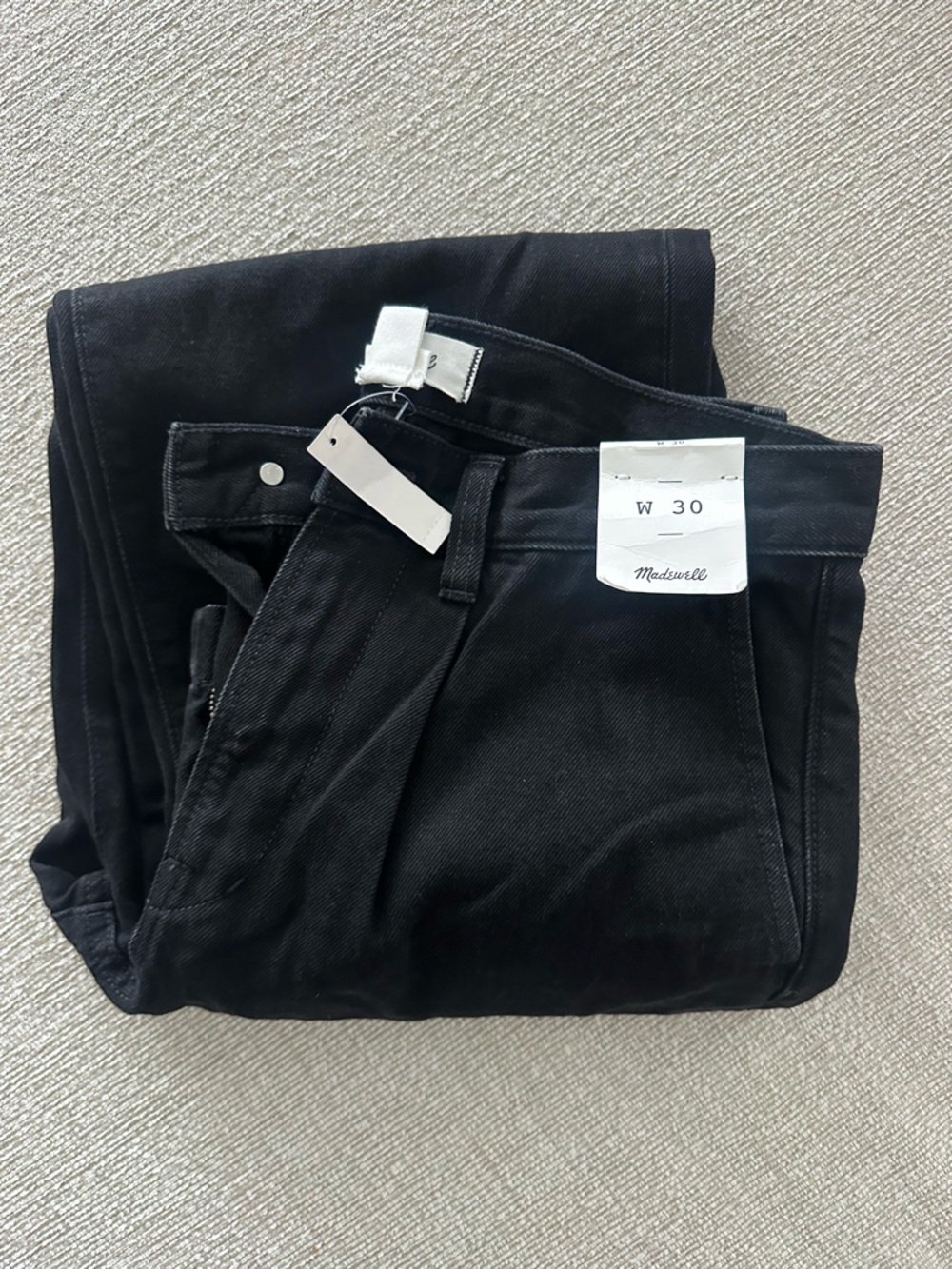 Madewell Men’s Slim Straight Black Jeans
